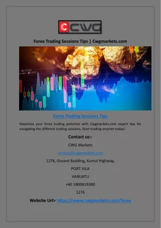 forex trading sessions tips cwgmarkets com