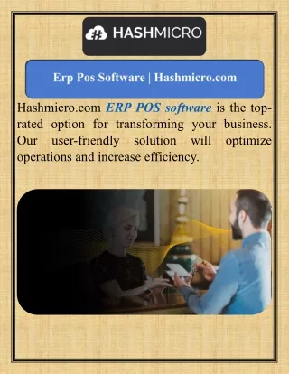 Erp Pos Software  Hashmicro.com