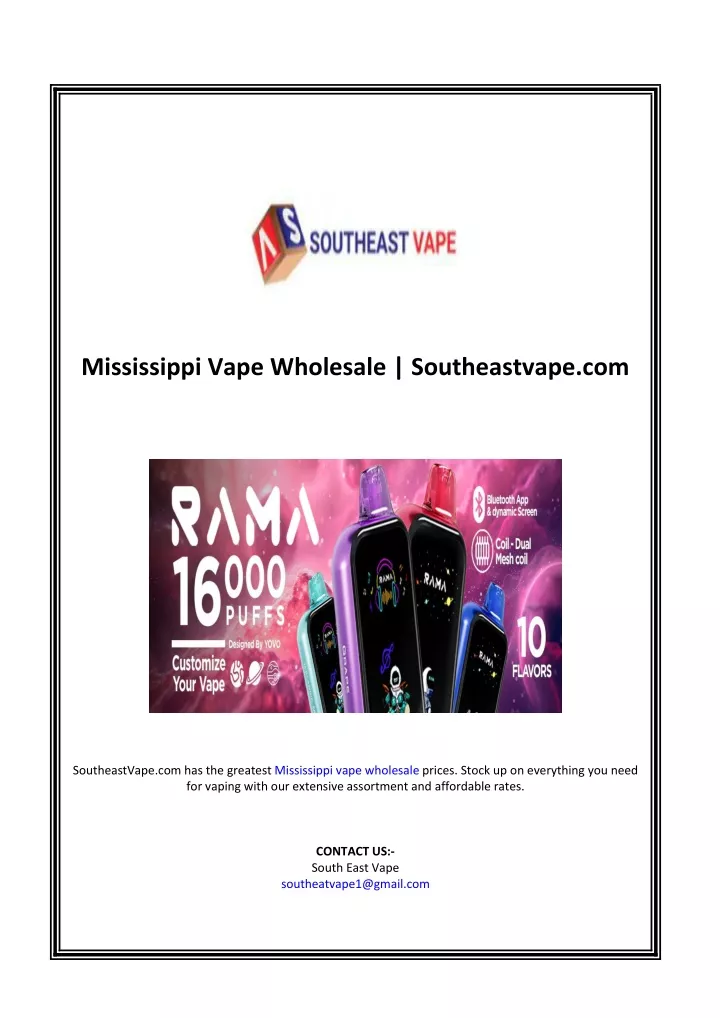 mississippi vape wholesale southeastvape com