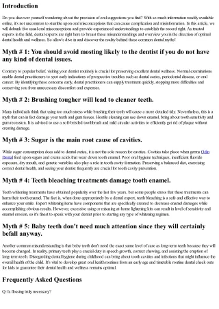 5 Common Oral Myths Unmasked by Specialists