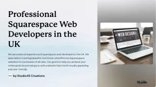 Professional Squarespace Web Developers in the UK