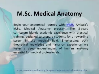 m sc medical anatomy