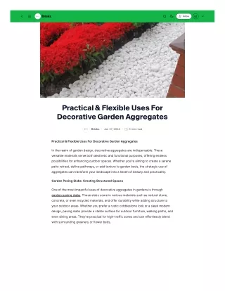 Practical & Flexible Uses For Decorative Garden Aggregates