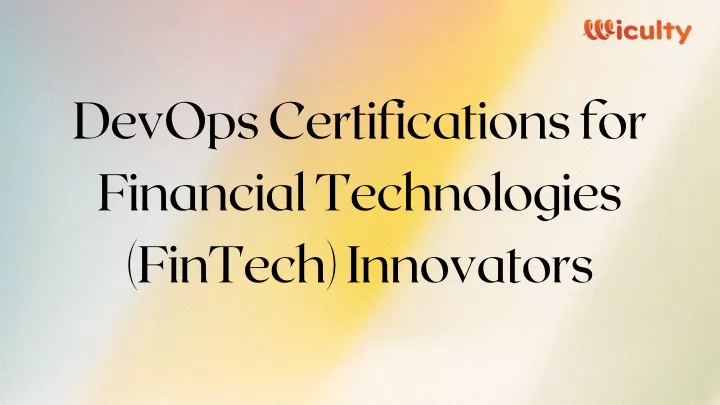 devops certifications for financial technologies