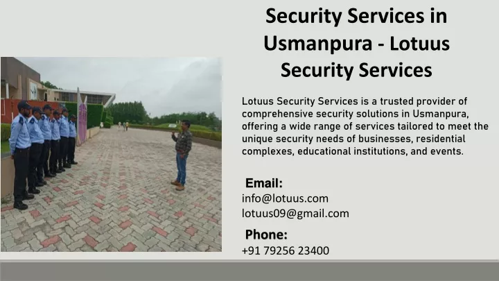 security services in usmanpura lotuus security