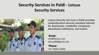 Security Services in Paldi - Lotuus Security Services