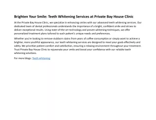 brighten your smile teeth whitening services