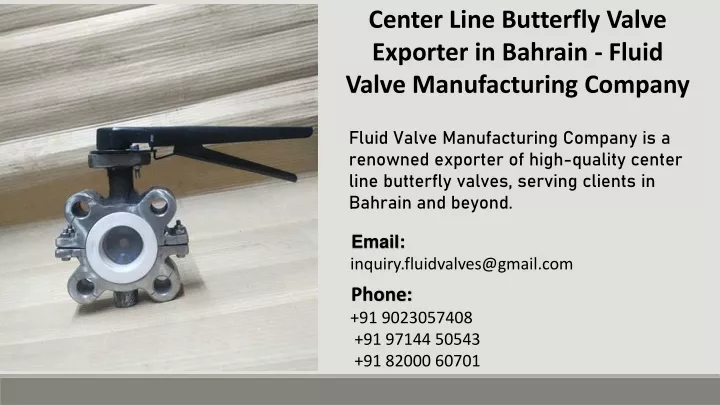 center line butterfly valve exporter in bahrain