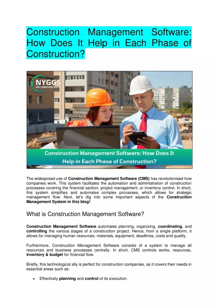 construction management software how does it help