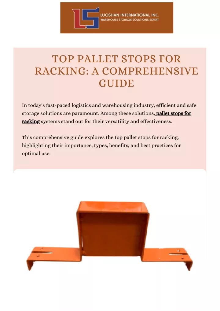 top pallet stops for racking a comprehensive guide