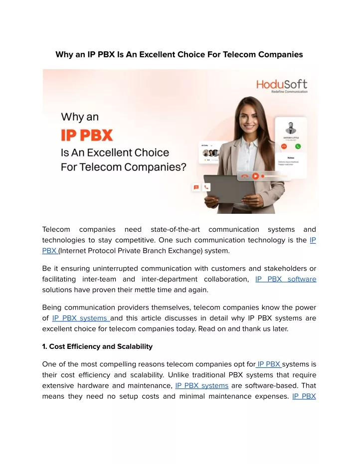 why an ip pbx is an excellent choice for telecom