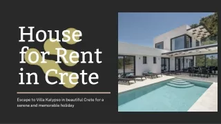 House for rent in Crete