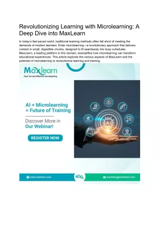 Revolutionizing Learning with Microlearning_ A Deep Dive into MaxLearn