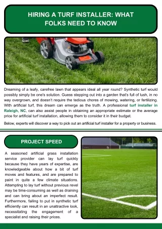 Hiring a Turf Installer What Folks Need to Know