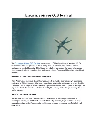 Eurowings Airlines OLB Terminal