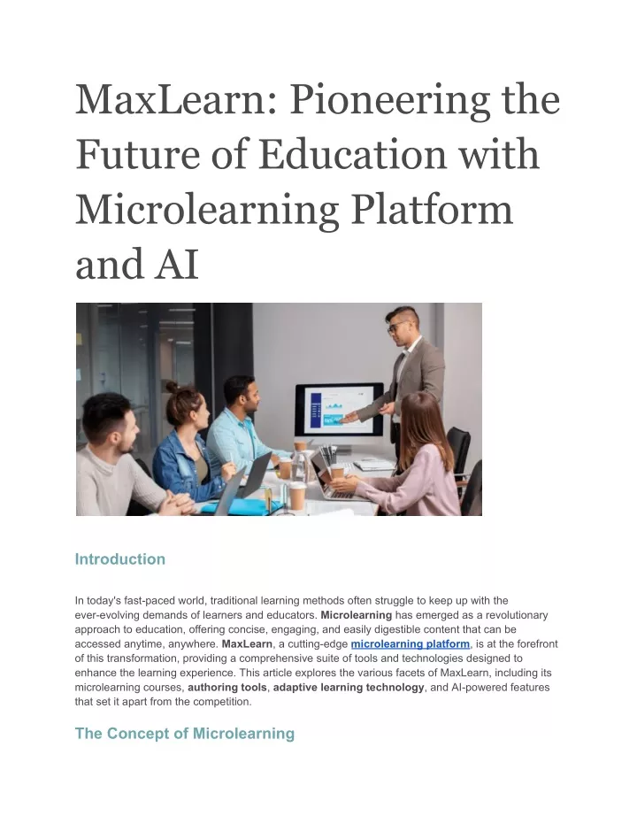 maxlearn pioneering the future of education with