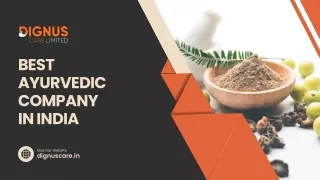 Best Ayurvedic Company in India