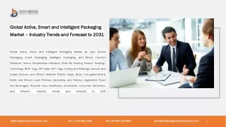 Global Active, Smart and Intelligent Packaging Market