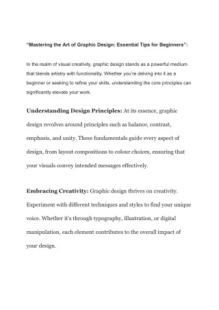 mastering the art of graphic design essential