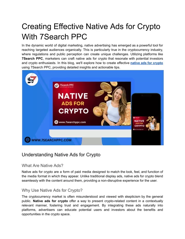 creating effective native ads for crypto with