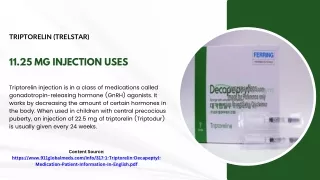 Triptorelin (Trelstar) 11.25 mg injection uses