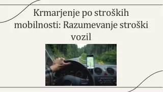 krmarjenje po stro kih mobilnosti razumevanje stro ki vozil