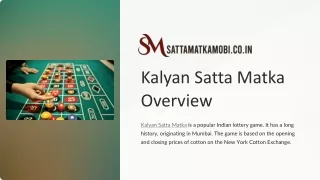 Kalyan-Satta-Matka-Overview