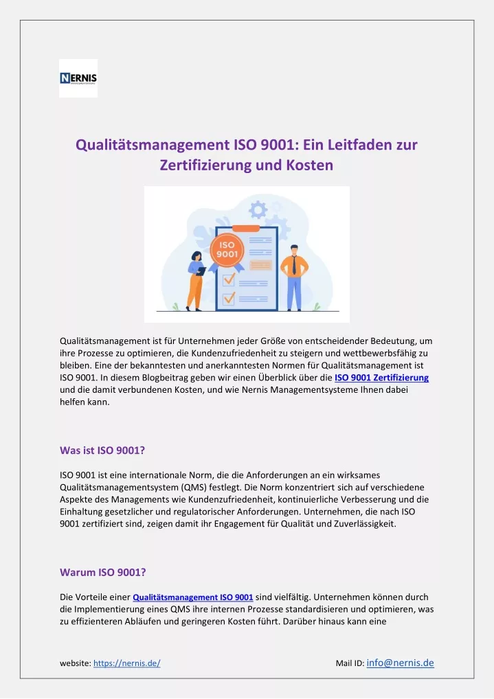 qualit tsmanagement iso 9001 ein leitfaden