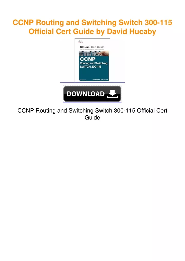 PPT - CCNP Routing and Switching Switch 300-115 Official Cert Guide by ...