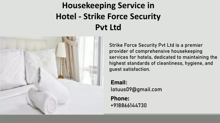 housekeeping service in hotel strike force