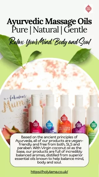 Ayurvedic Massage Oils- Holy Lama Naturals