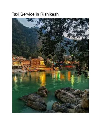 taxi service in rishikesh