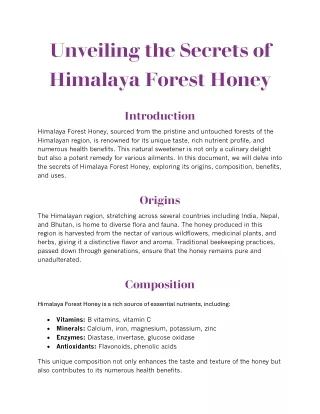 Buy Online Himalaya Forest Honey In India at APIS