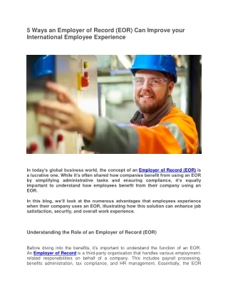 5 ways an employer of record eor can improve your