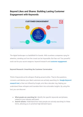 Beyond Likes and Shares_ Building Lasting Customer Engagement with Keywords