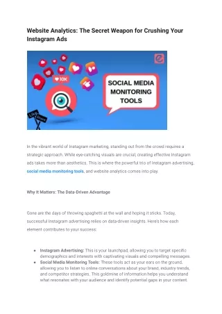 Website Analytics_ The Secret Weapon for Crushing Your Instagram Ads