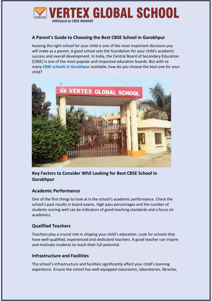 a parent s guide to choosing the best cbse school