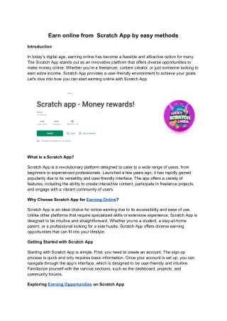earn online from scratch app by easy methods