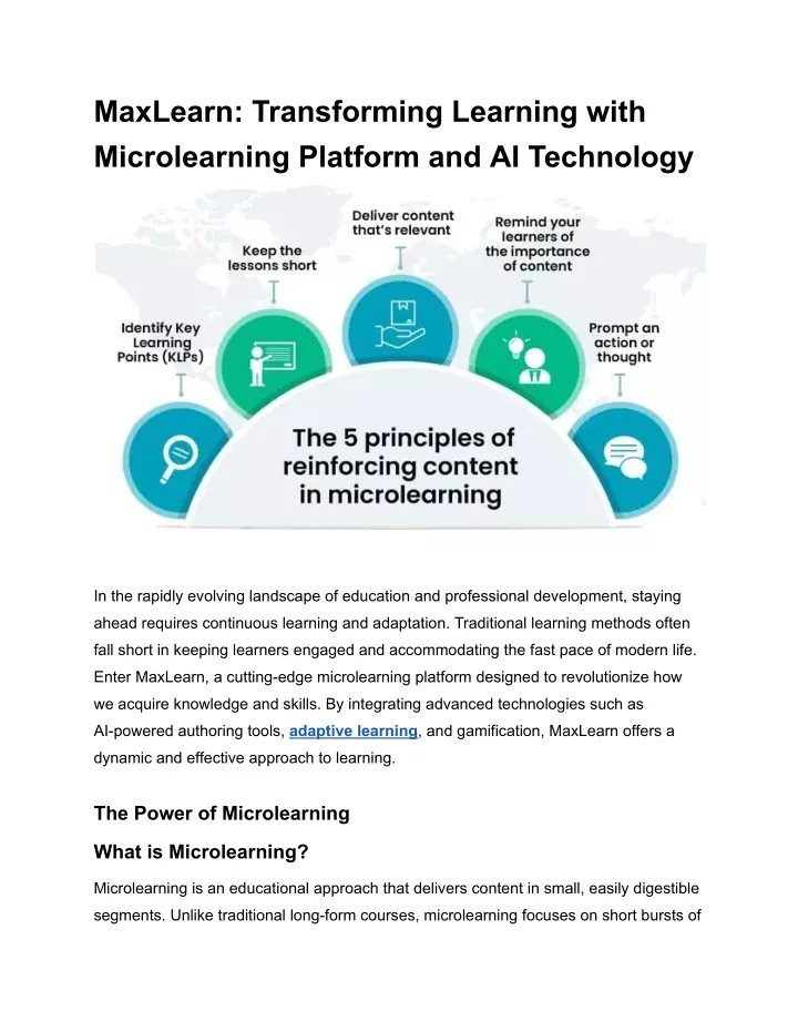 maxlearn transforming learning with microlearning