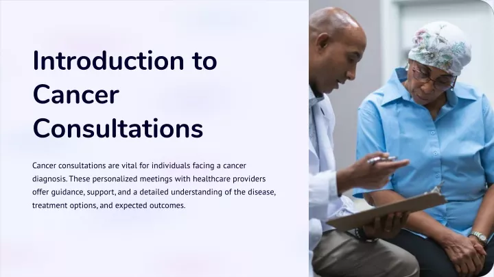 introduction to cancer consultations