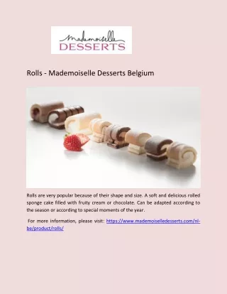 Rolls - Mademoiselle Desserts Belgium