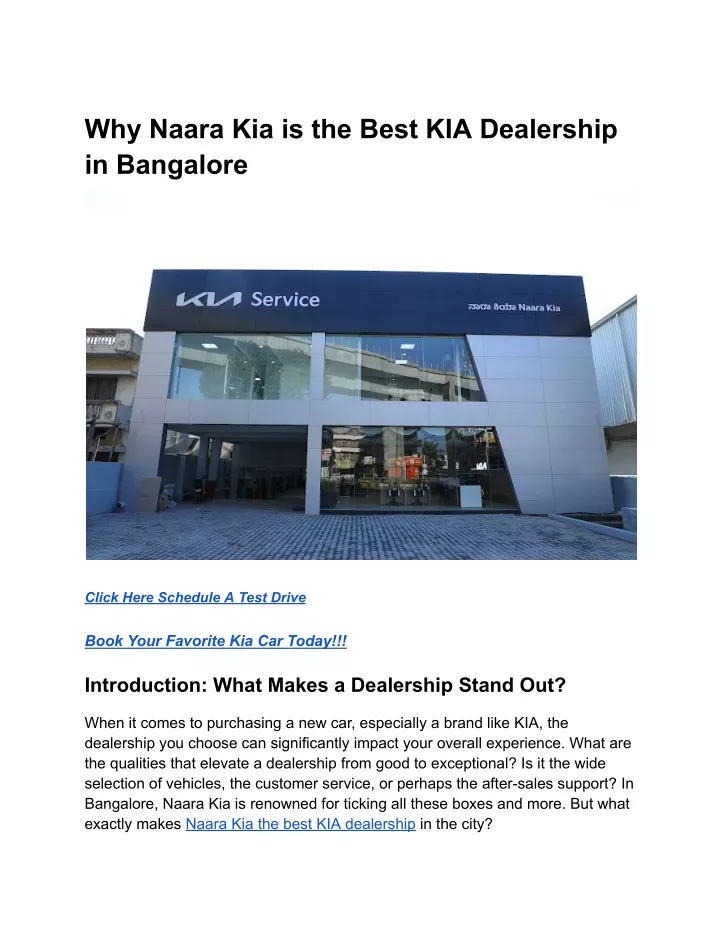 why naara kia is the best kia dealership