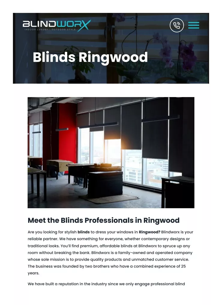 blinds ringwood