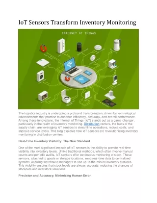 IoT Sensors Transform Inventory Monitoring