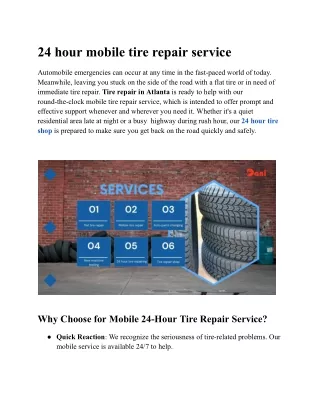 24 hour mobile tire repair service | Danigoldmobiletire