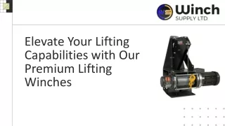 Elevate Your Lifting Capabilities with Our Premium Lifting Winches
