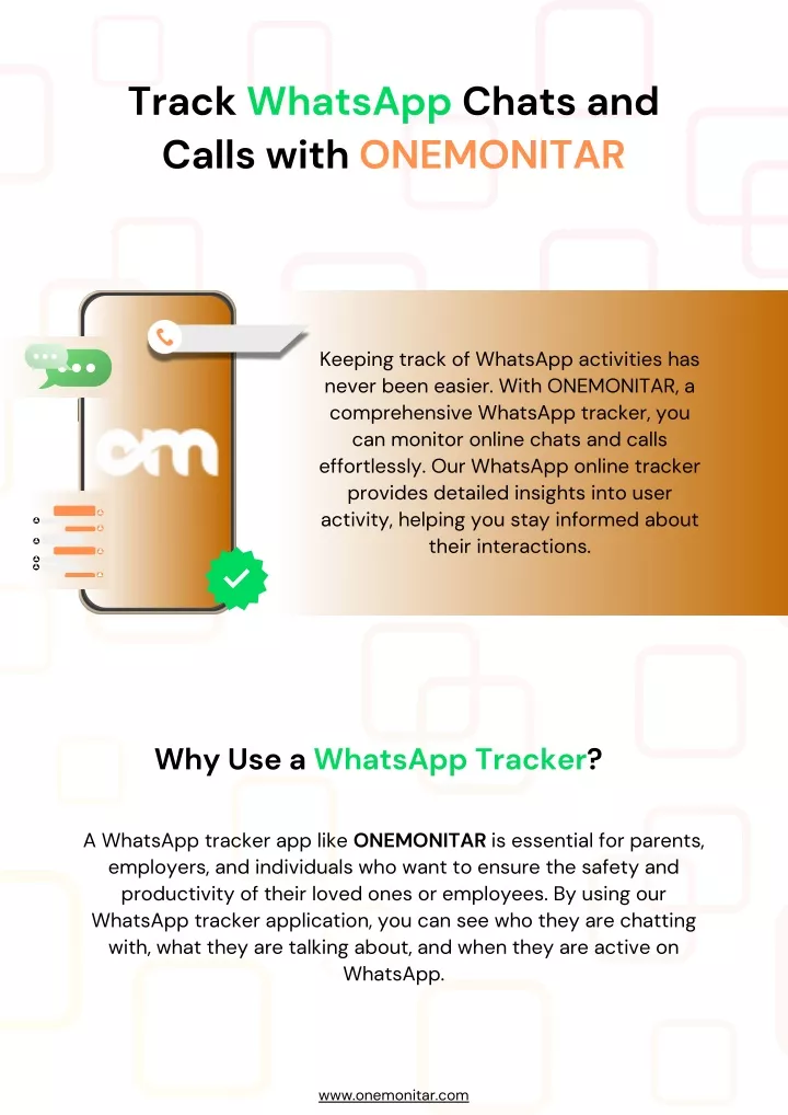 track whatsapp chats and calls with onemonitar