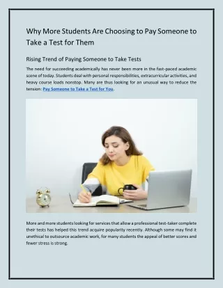why more students are choosing to pay someone
