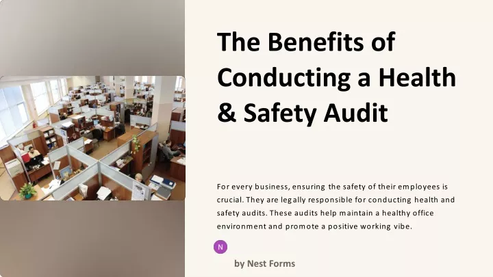 the benefits of conducting a health safety audit