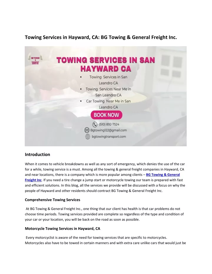 towing services in hayward ca bg towing general